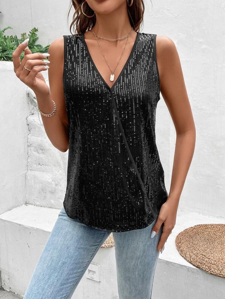 Solid Sequin Kendiee Top