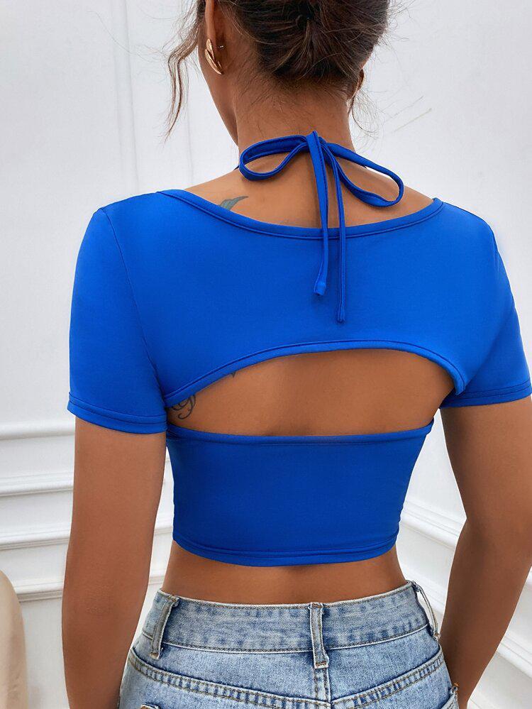 Tie Back Halter & Crop Top freeshipping - Kendiee