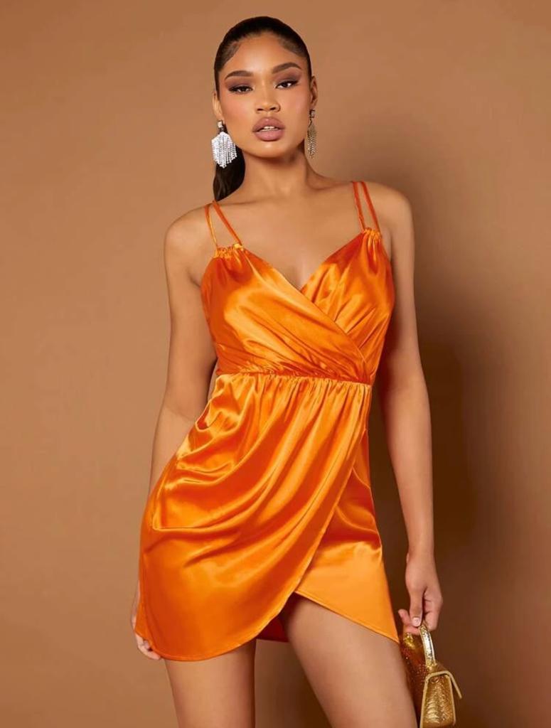 Orange cami dress best sale