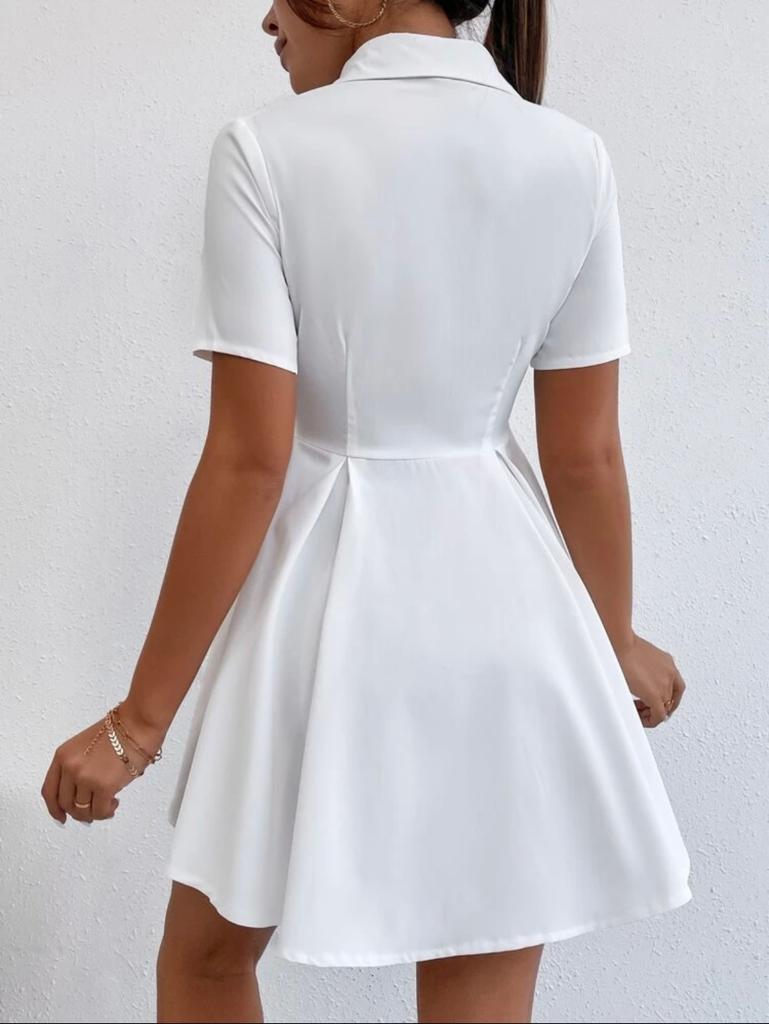 Button Through Shirt Dress Without Belt