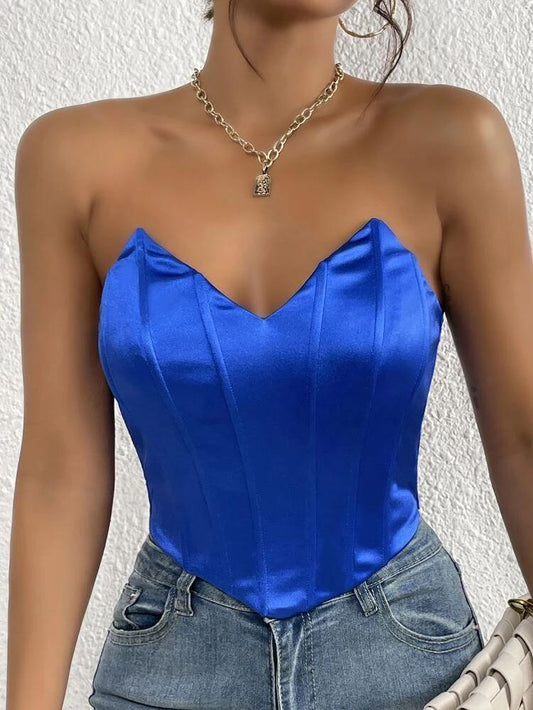 Solid Hanky Hem Tube Top