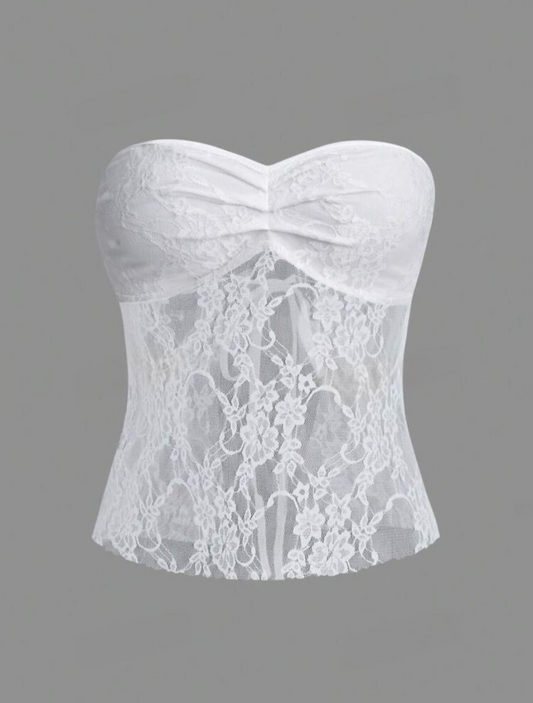 Strapless Lace Top