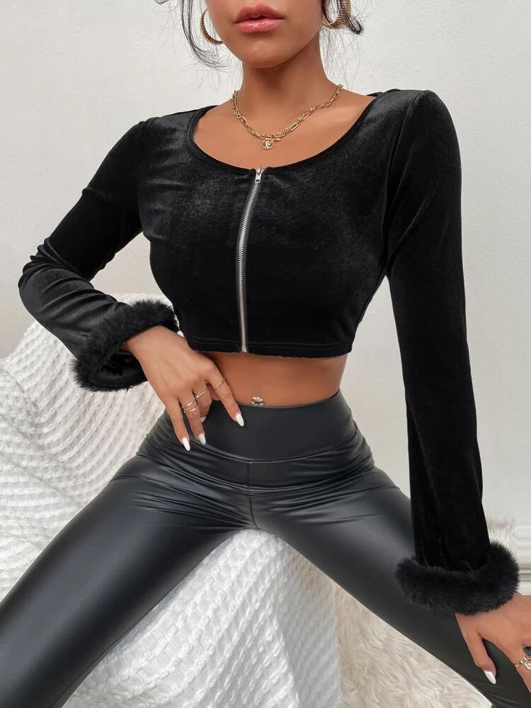 Solid Velvet Top