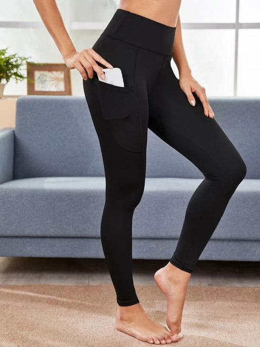 Active High-Rise Flap Pocket Leggings freeshipping - Kendiee