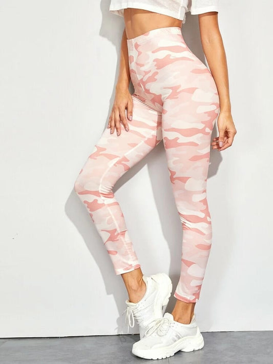 Camo Print Skinny Leggings freeshipping - Kendiee