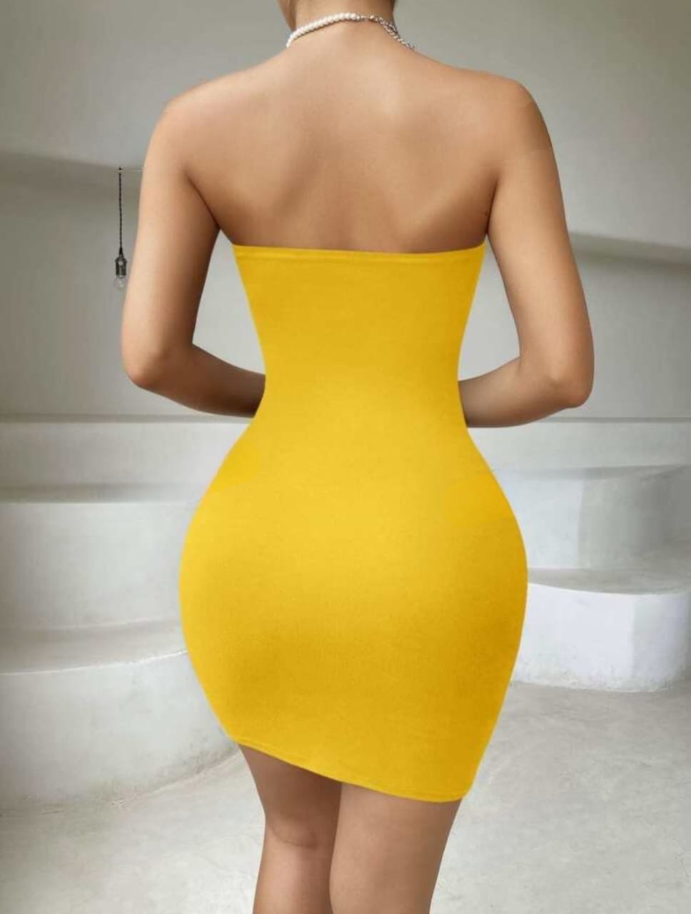 Cut Out Front Tube Bodycon Dress