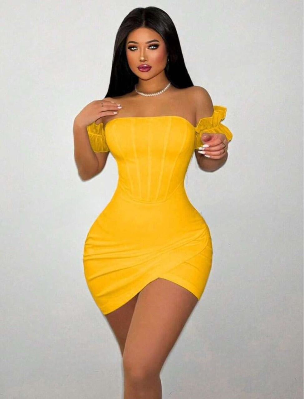 Off Shoulder Bodycon Mini Dress