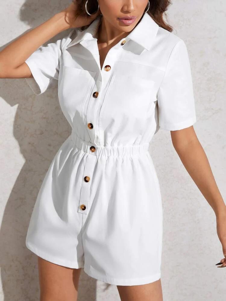 Button Front Romper