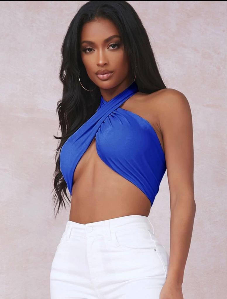 Low Back Crop Halter Top freeshipping - Kendiee