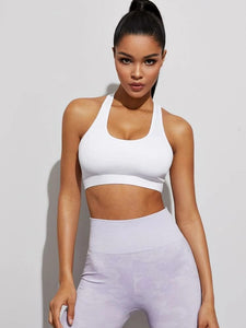 Cut Out Racer Back Sports Bra freeshipping - Kendiee
