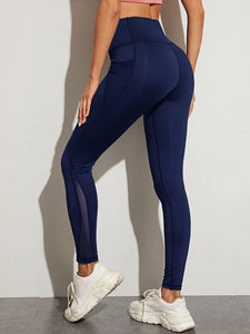Band Waist Sports Leggings With Phone Pocket freeshipping - Kendiee