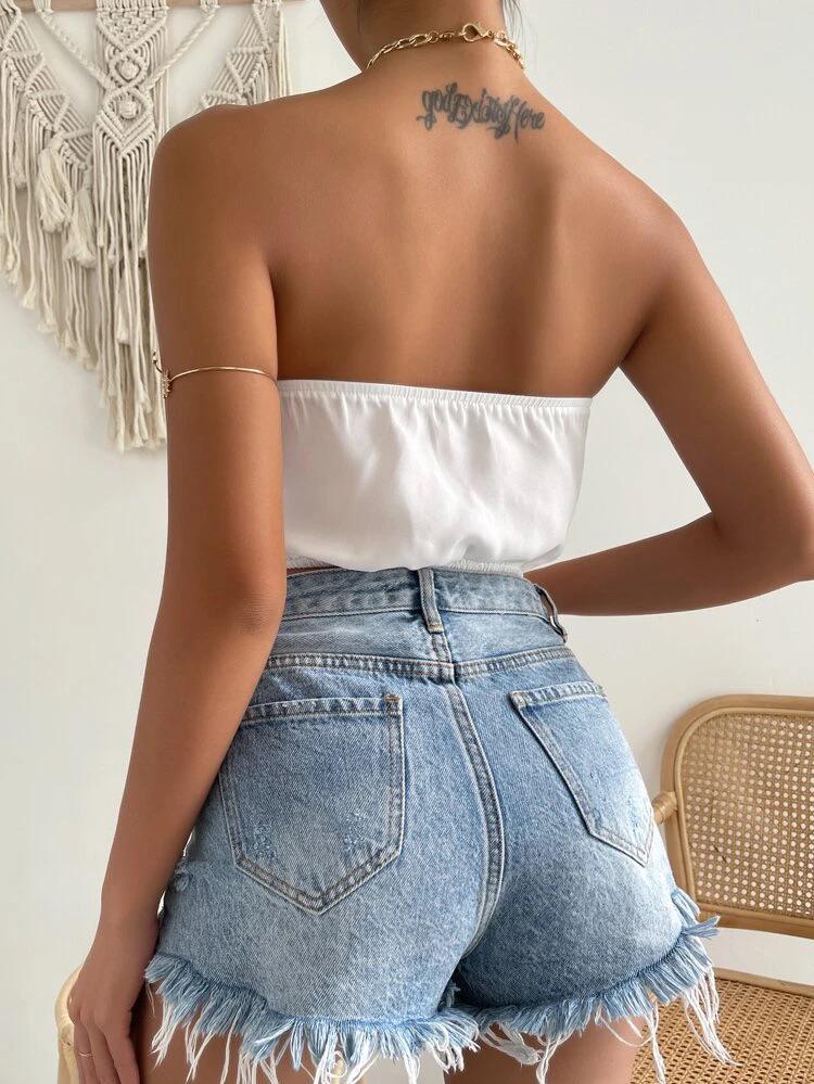 Cut Out Backless Halter Top
