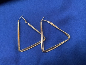 Trendy Golden Triangle Earrings