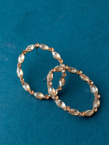 Trendy Indo-Western Golden Earrings